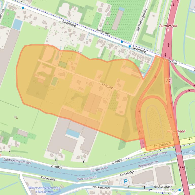 Kaart van postcodegebied 1461GS.