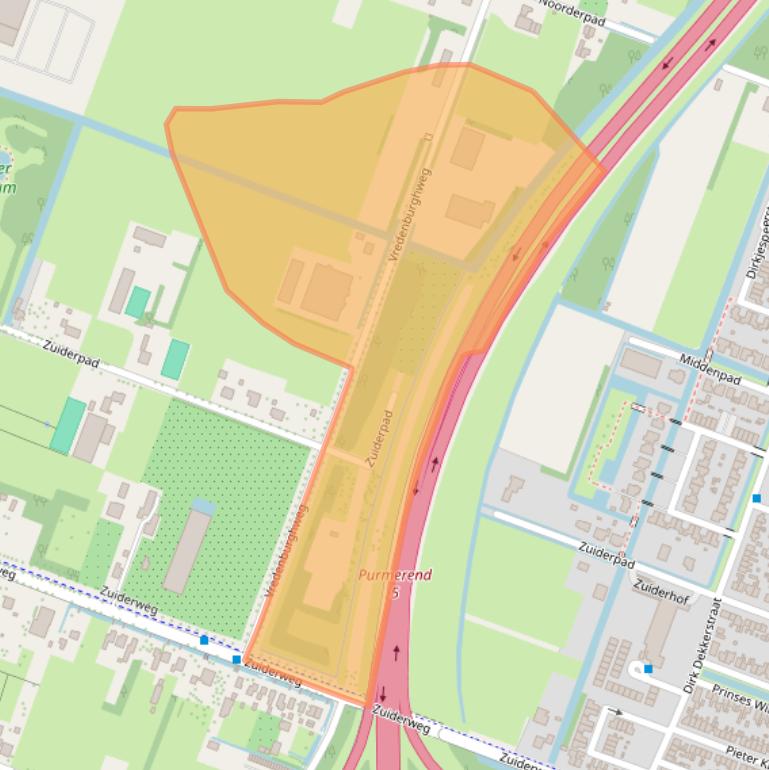 Kaart van postcodegebied 1461GT.