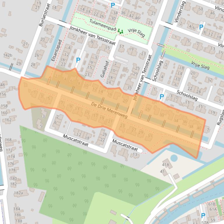 Kaart van postcodegebied 1461HA.