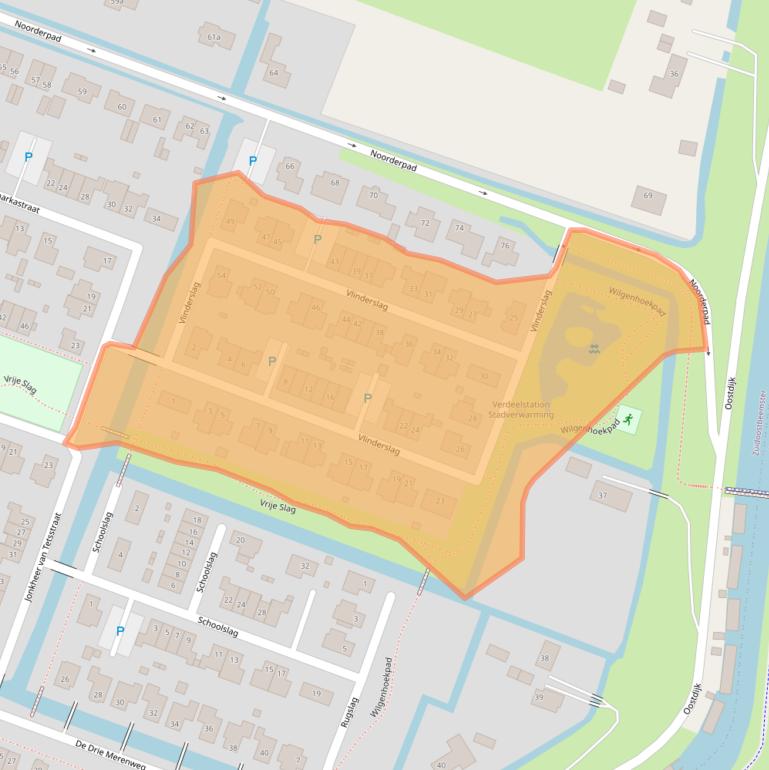 Kaart van postcodegebied 1461HB.