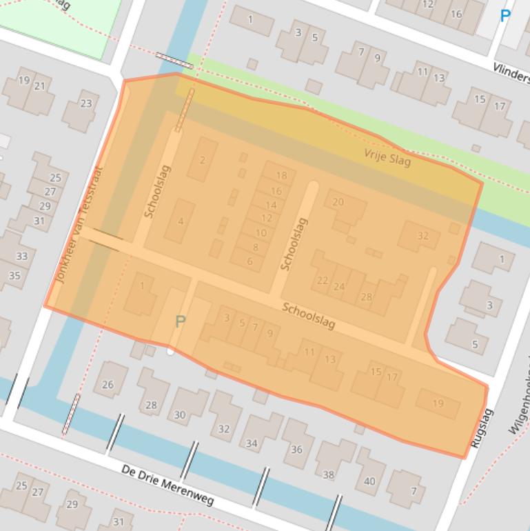 Kaart van postcodegebied 1461HJ.