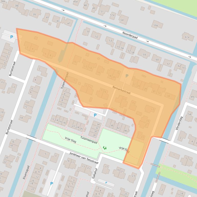 Kaart van postcodegebied 1461HL.