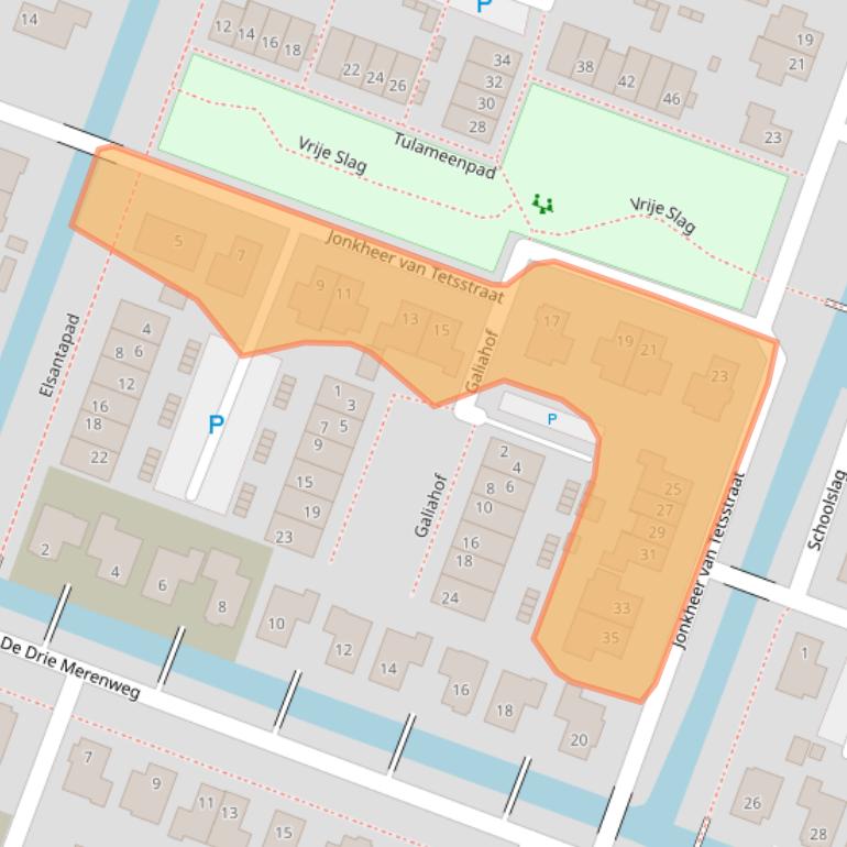 Kaart van postcodegebied 1461HP.