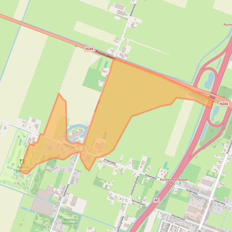 Kaart van postcodegebied 1461HS.