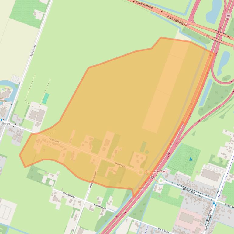 Kaart van postcodegebied 1461HT.