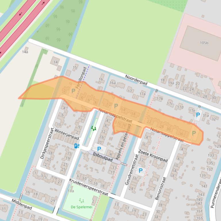 Kaart van postcodegebied 1461JH.