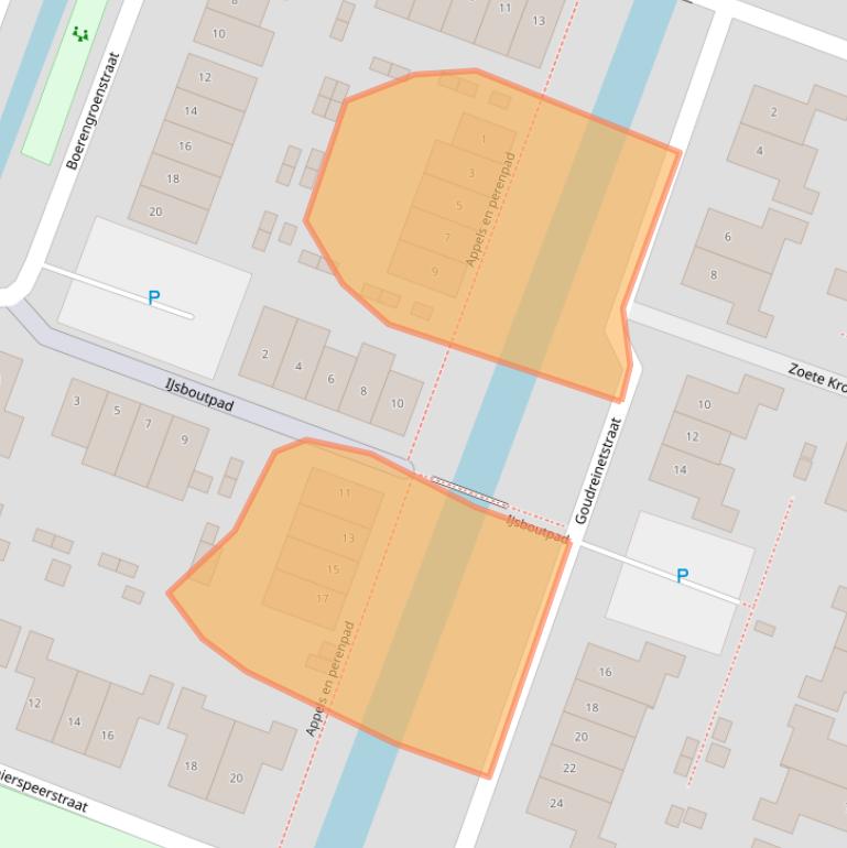 Kaart van postcodegebied 1461JK.