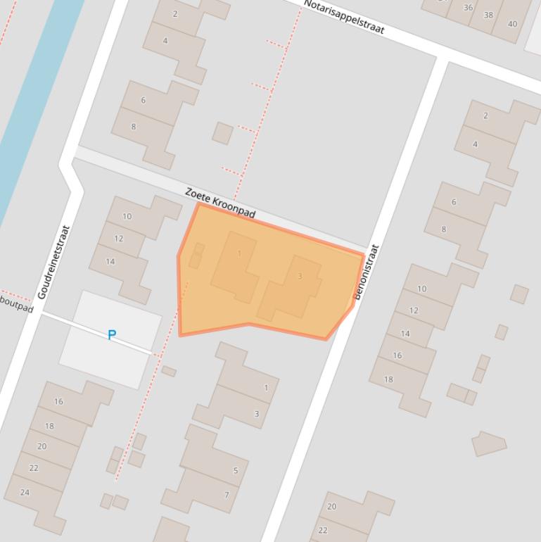 Kaart van postcodegebied 1461JP.