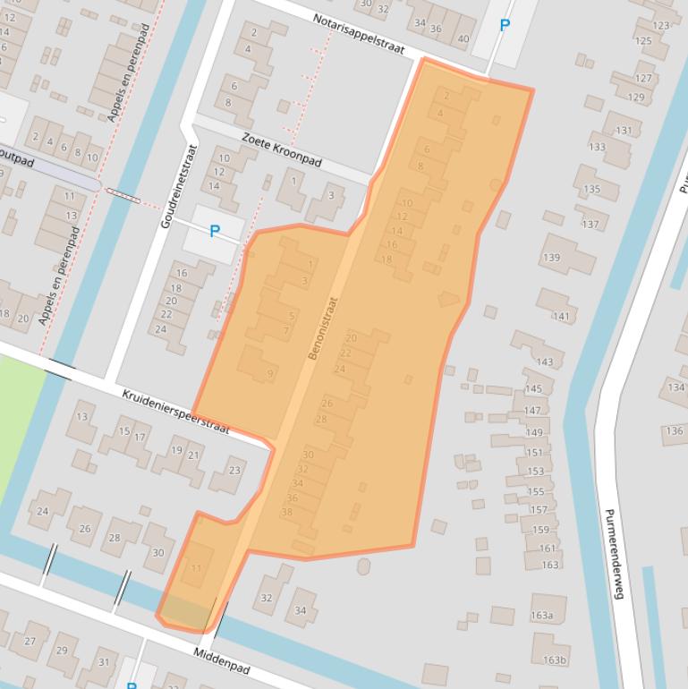 Kaart van postcodegebied 1461JR.