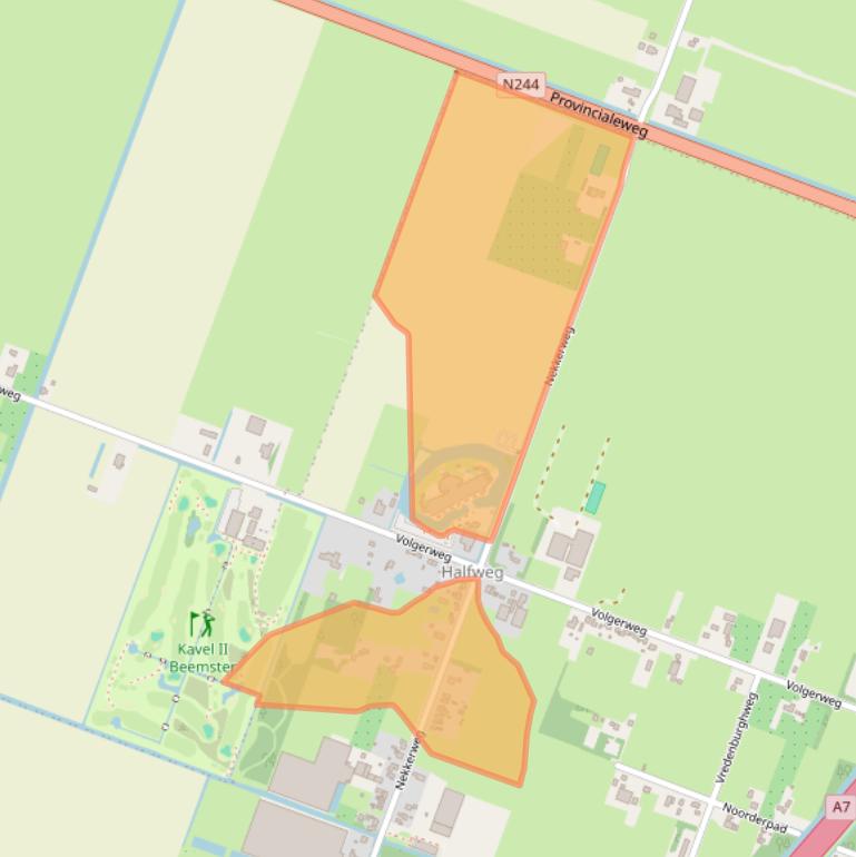 Kaart van postcodegebied 1461LC.