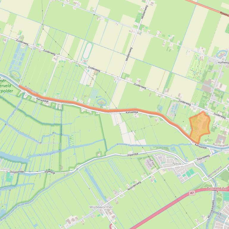 Kaart van postcodegebied 1461LG.