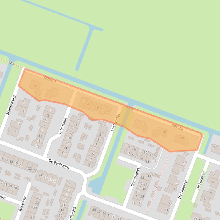 Kaart van postcodegebied 1462EJ.