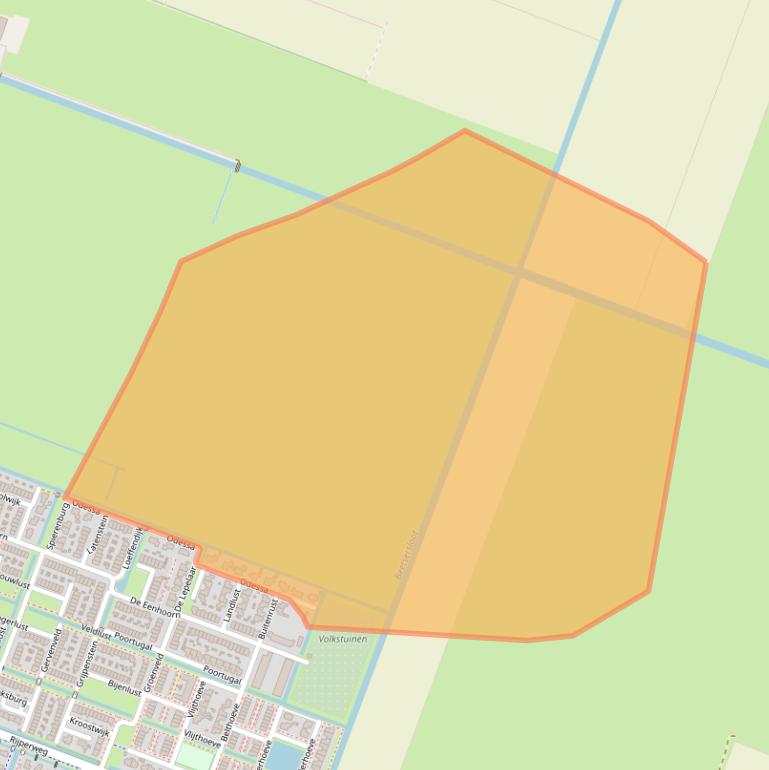 Kaart van postcodegebied 1462EL.
