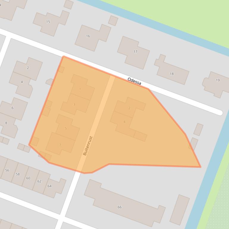 Kaart van postcodegebied 1462EN.