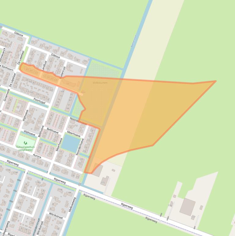 Kaart van postcodegebied 1462ER.