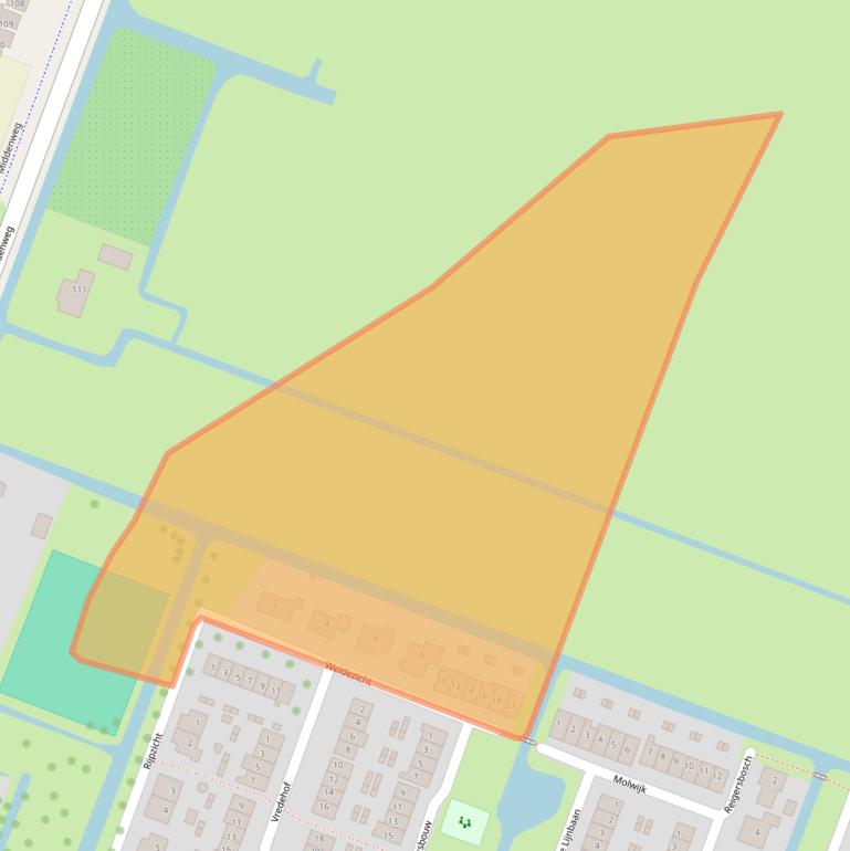 Kaart van postcodegebied 1462GB.