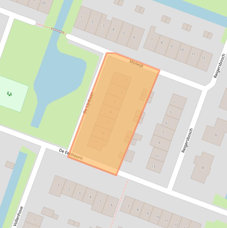 Kaart van postcodegebied 1462GK.