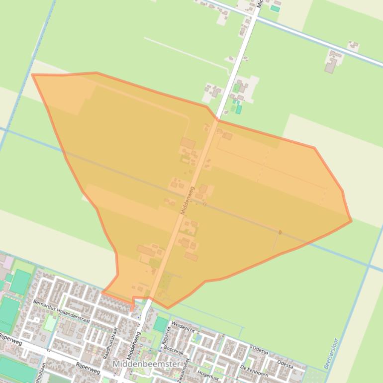 Kaart van postcodegebied 1462HG.