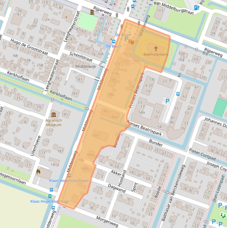 Kaart van postcodegebied 1462HL.