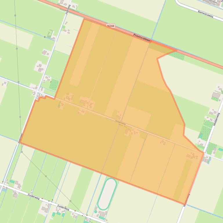 Kaart van postcodegebied 1462HP.