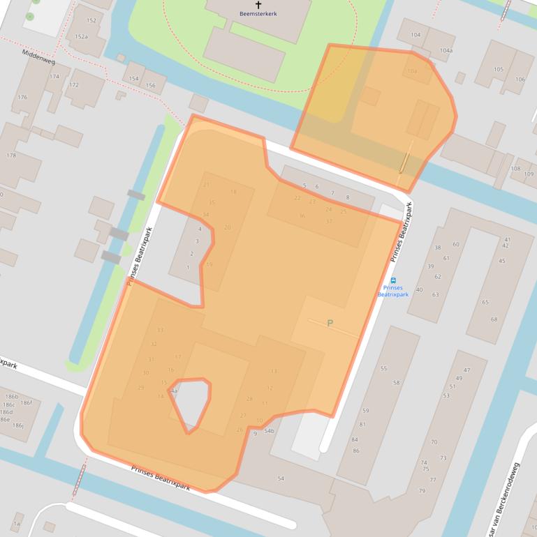 Kaart van postcodegebied 1462JB.