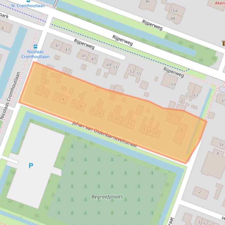 Kaart van postcodegebied 1462JK.