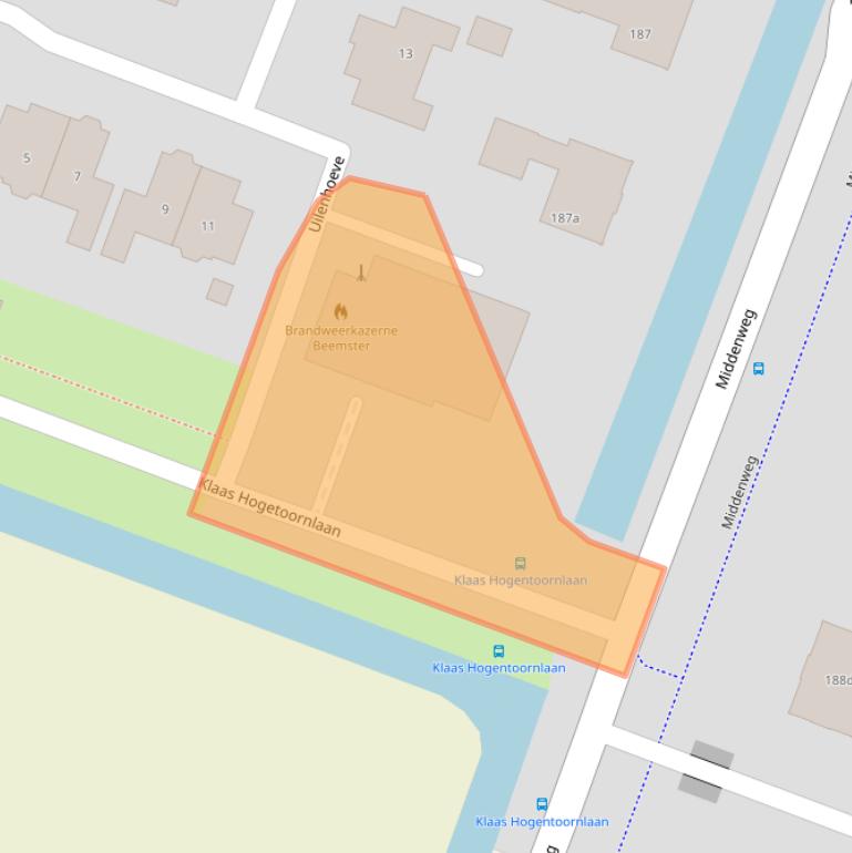 Kaart van postcodegebied 1462JM.