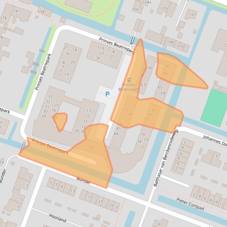 Kaart van postcodegebied 1462JN.