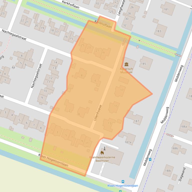 Kaart van postcodegebied 1462JR.