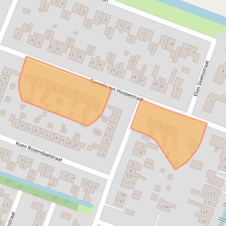 Kaart van postcodegebied 1462KM.