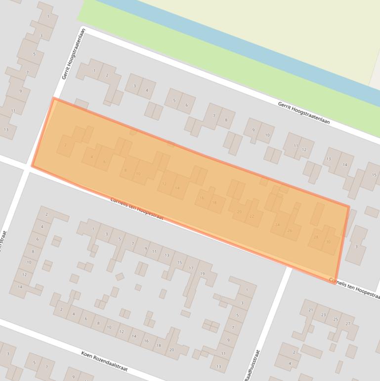 Kaart van postcodegebied 1462KN.