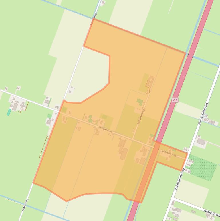 Kaart van postcodegebied 1462LK.