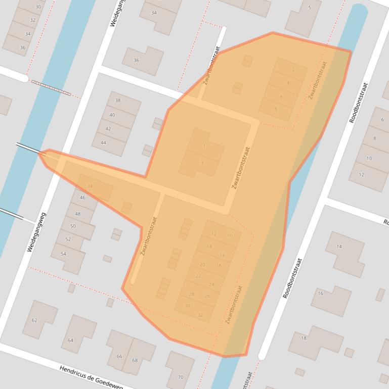 Kaart van postcodegebied 1462LS.