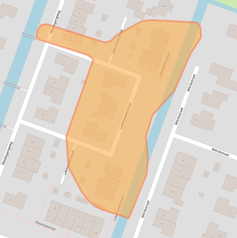 Kaart van postcodegebied 1462LV.