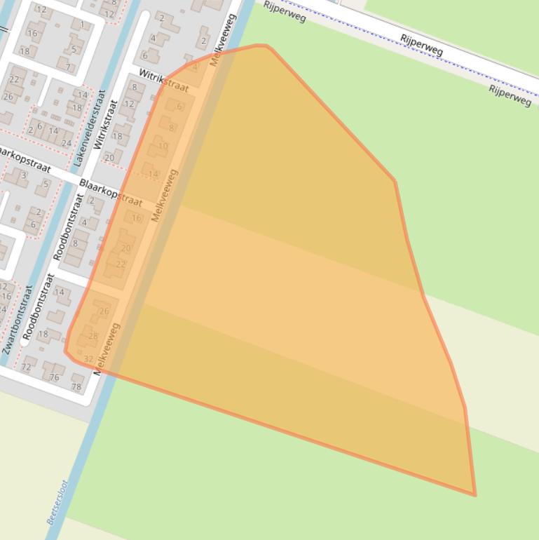 Kaart van postcodegebied 1462LX.