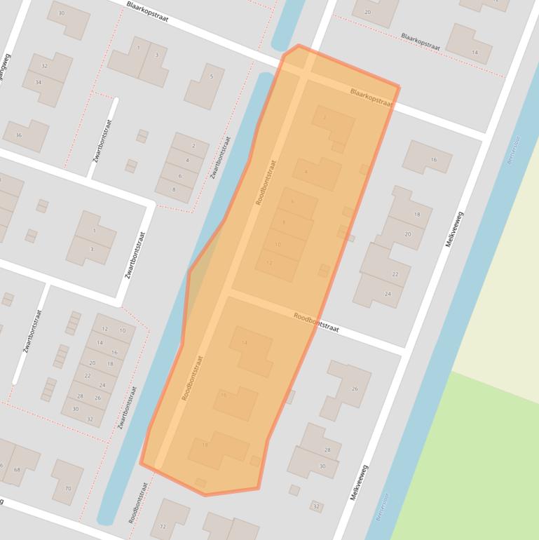 Kaart van postcodegebied 1462LZ.