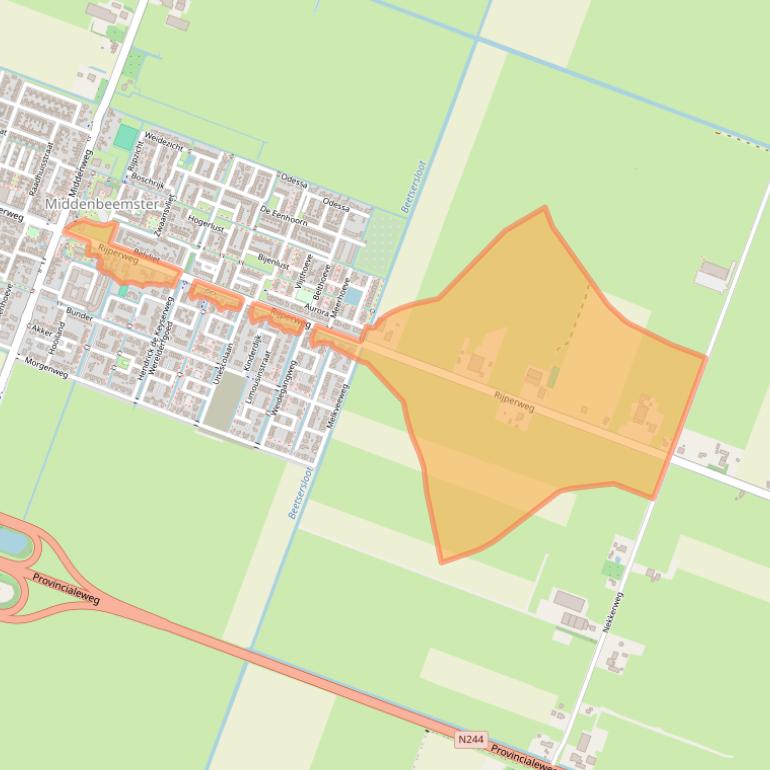 Kaart van postcodegebied 1462MG.