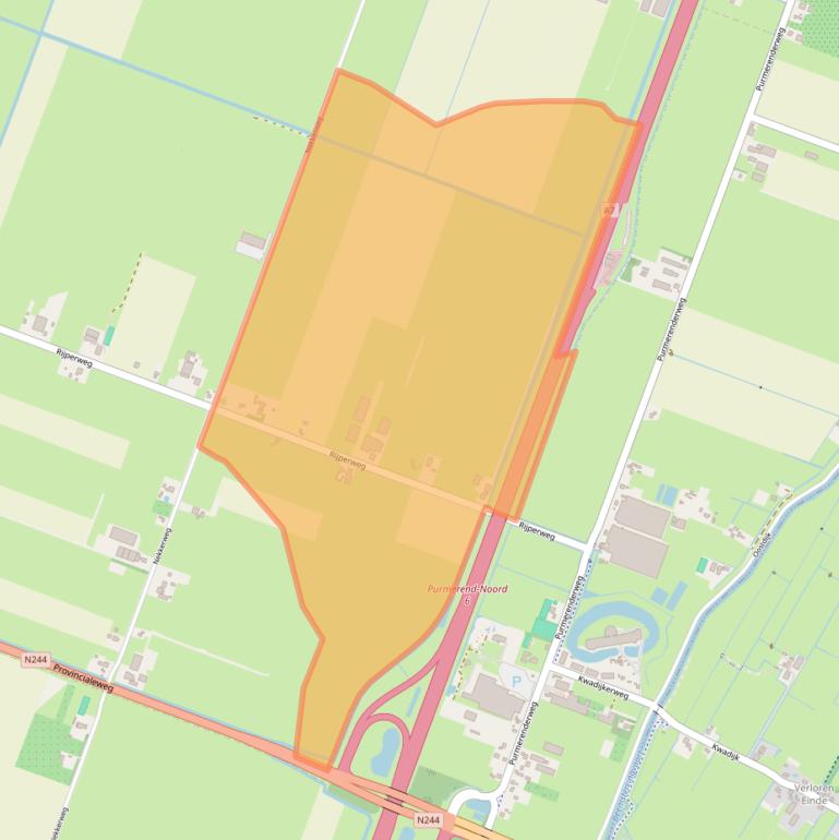 Kaart van postcodegebied 1462MH.