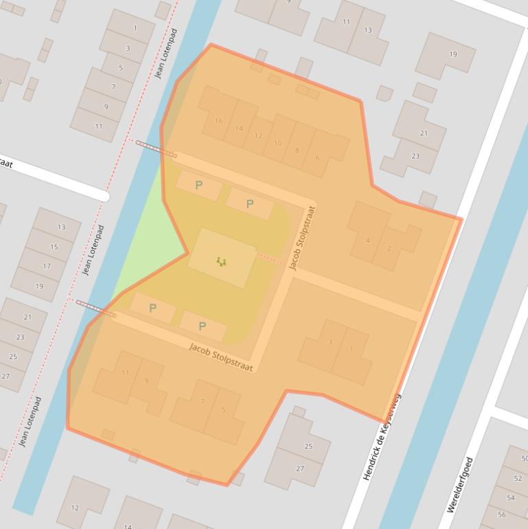 Kaart van postcodegebied 1462MV.