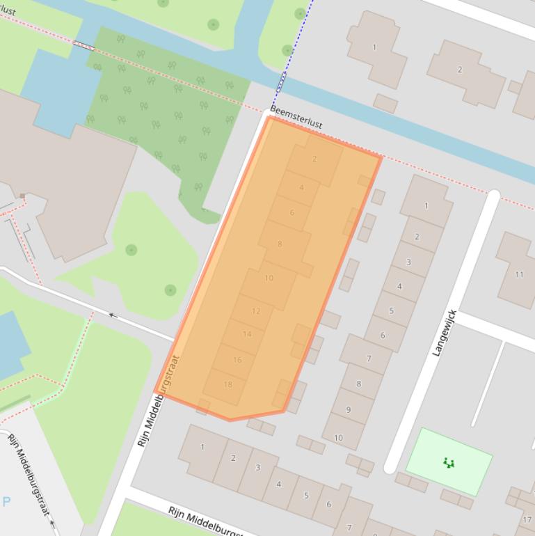 Kaart van postcodegebied 1462NK.