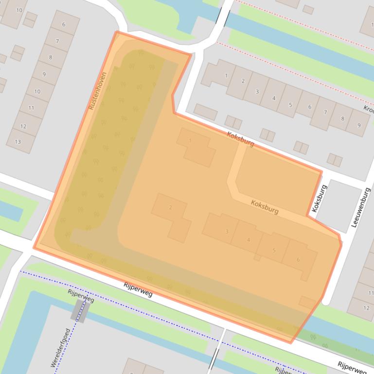 Kaart van postcodegebied 1462PJ.
