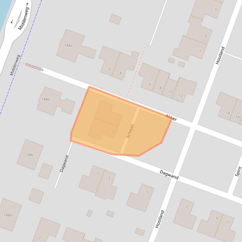 Kaart van postcodegebied 1462RE.