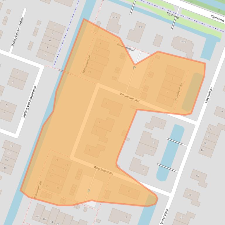 Kaart van postcodegebied 1462SB.