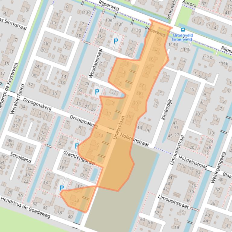 Kaart van postcodegebied 1462SC.