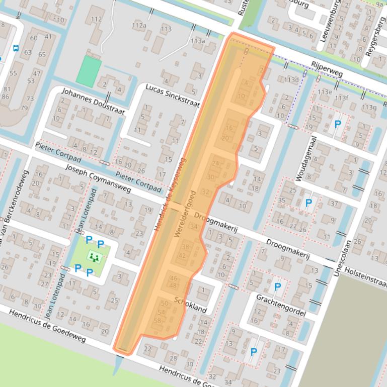 Kaart van postcodegebied 1462SK.