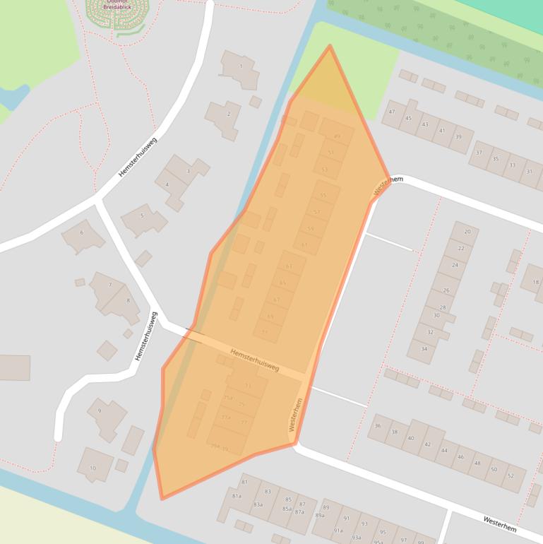 Kaart van postcodegebied 1462VB.