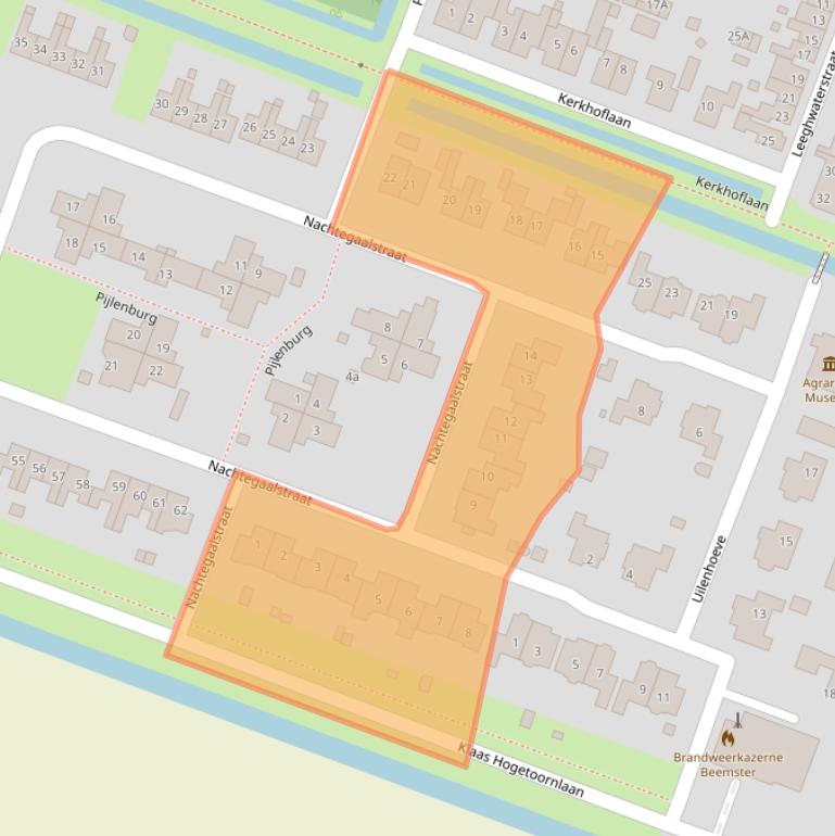 Kaart van postcodegebied 1462VH.