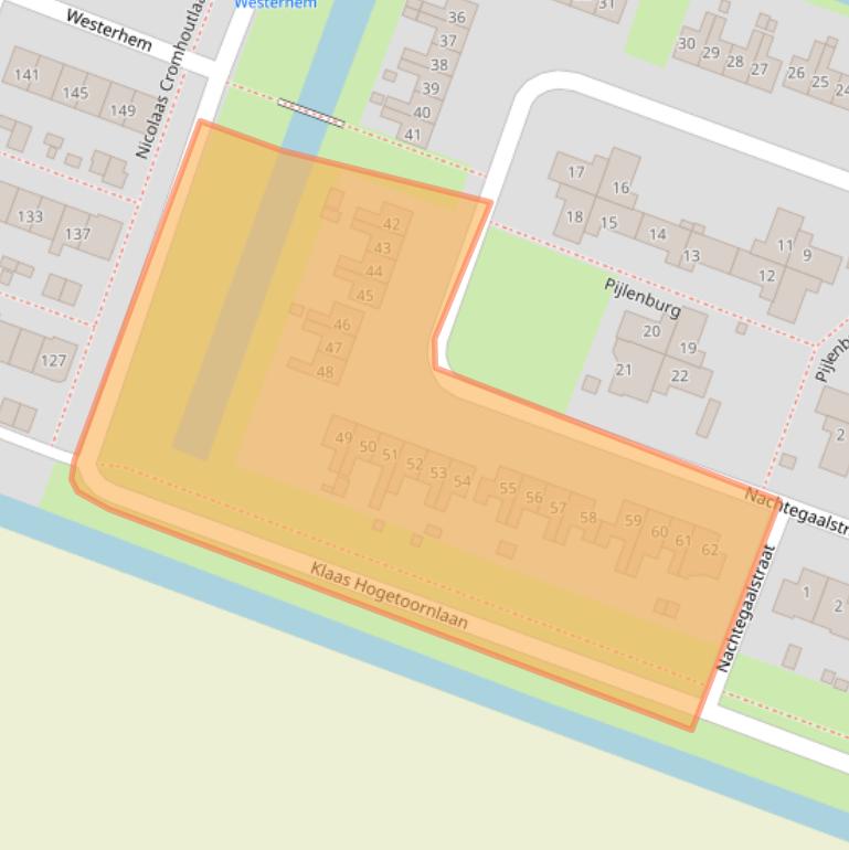 Kaart van postcodegebied 1462VK.