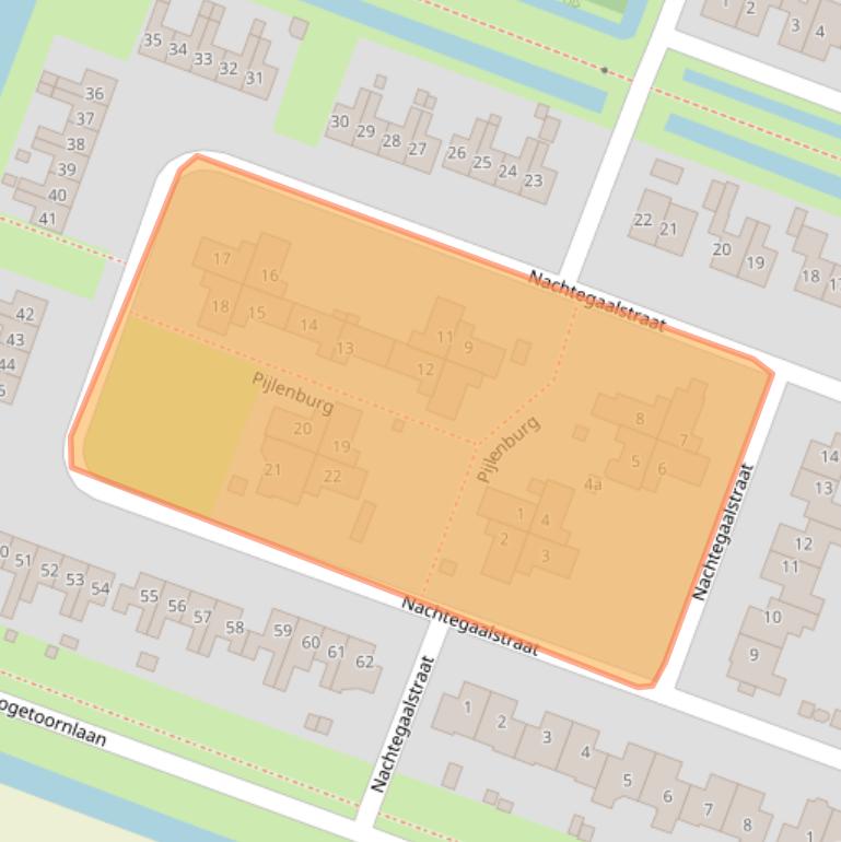 Kaart van postcodegebied 1462VL.