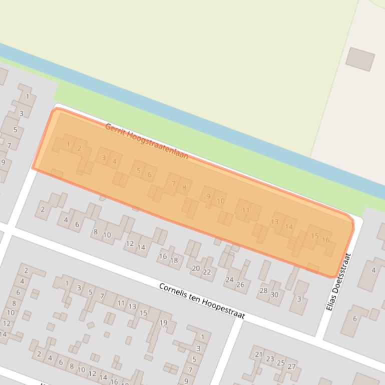 Kaart van postcodegebied 1462XB.